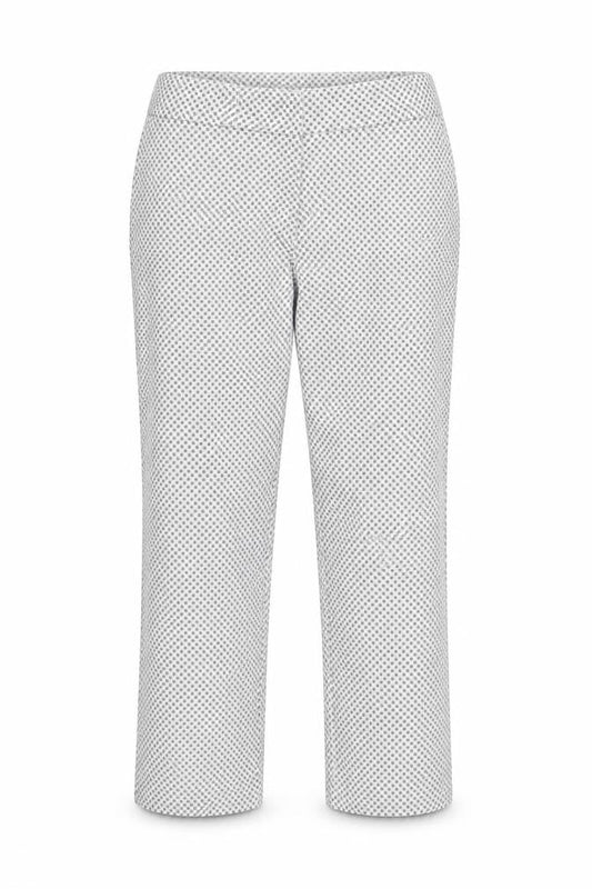 Deck by Decollage Women’s White Patterned Trousers XXL Viscose Blend