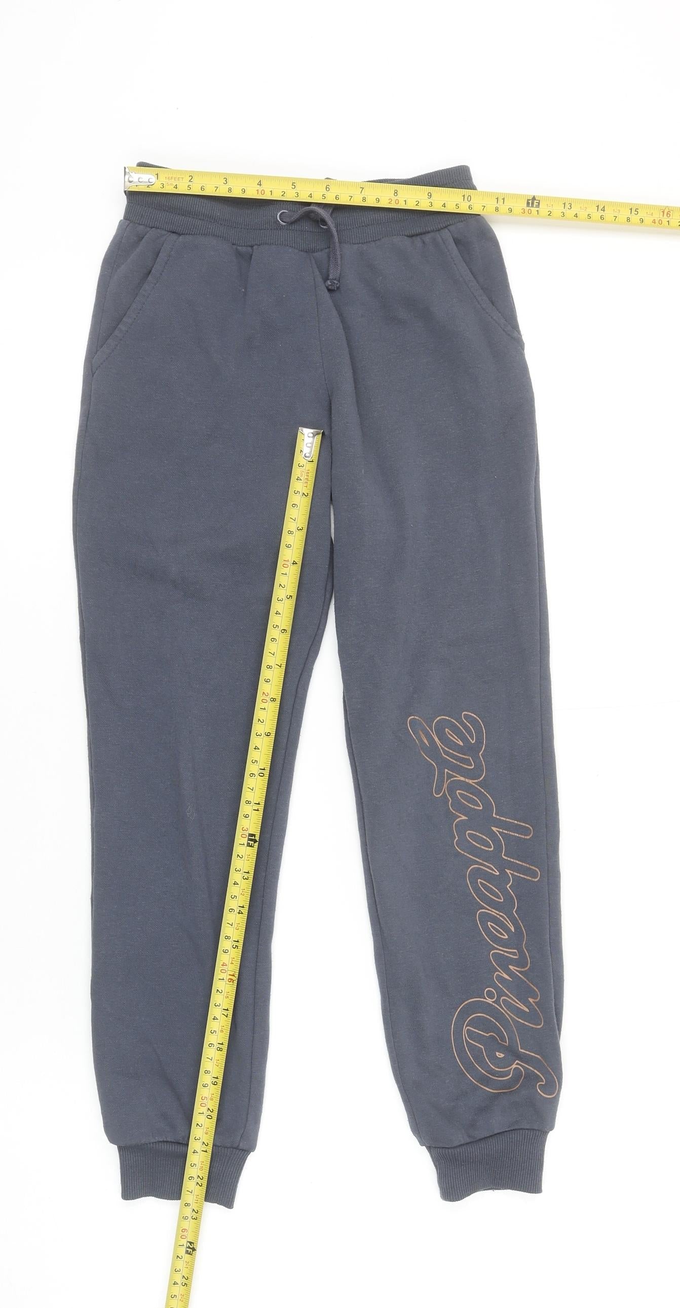 Pineapple Dance Studios Girls Black Jogger Trousers 8-9 Years With Pockets