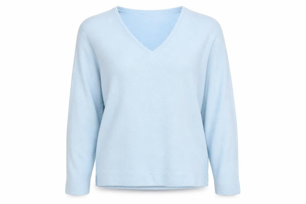 Craghoppers Womens Blue V-Neck Fleece Pullover Jumper Size 16