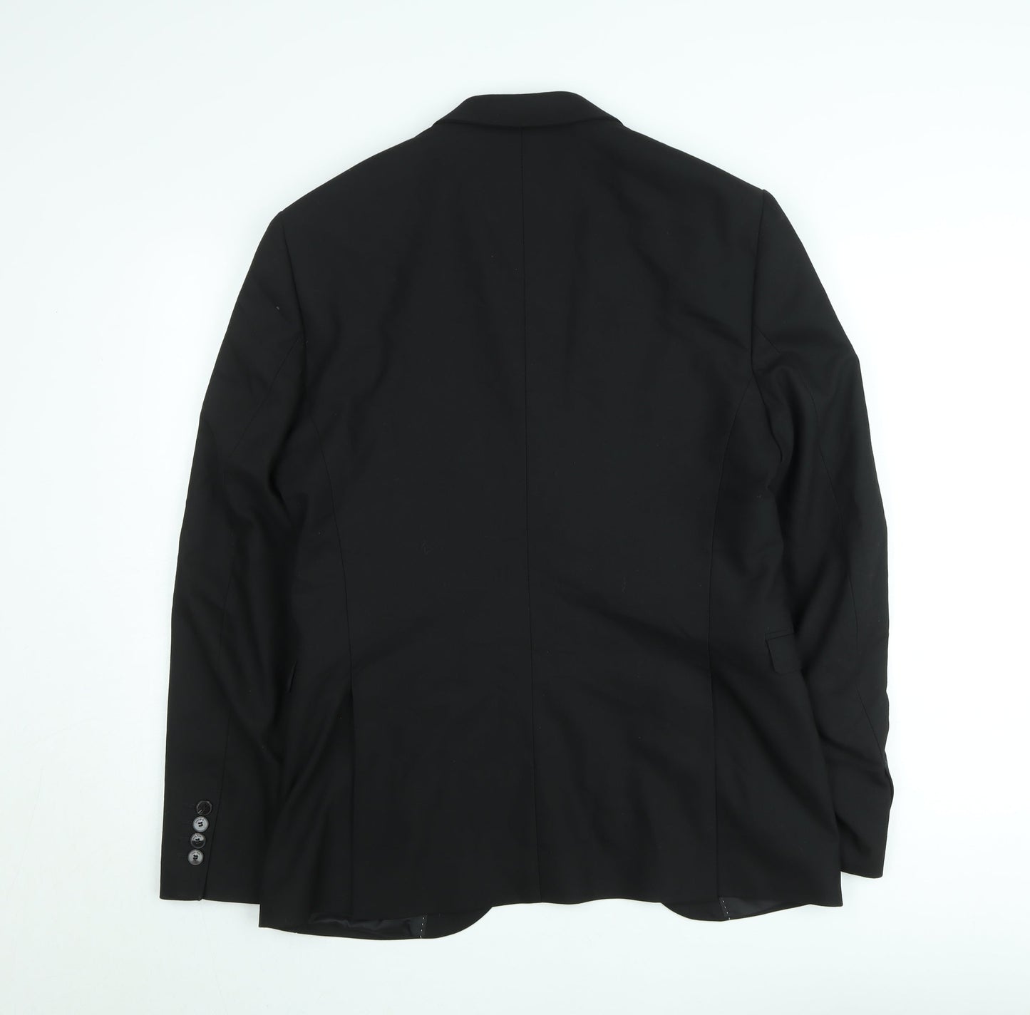 Zara Man Black Slim Fit Two-Button Blazer Jacket Size M Men's Formal