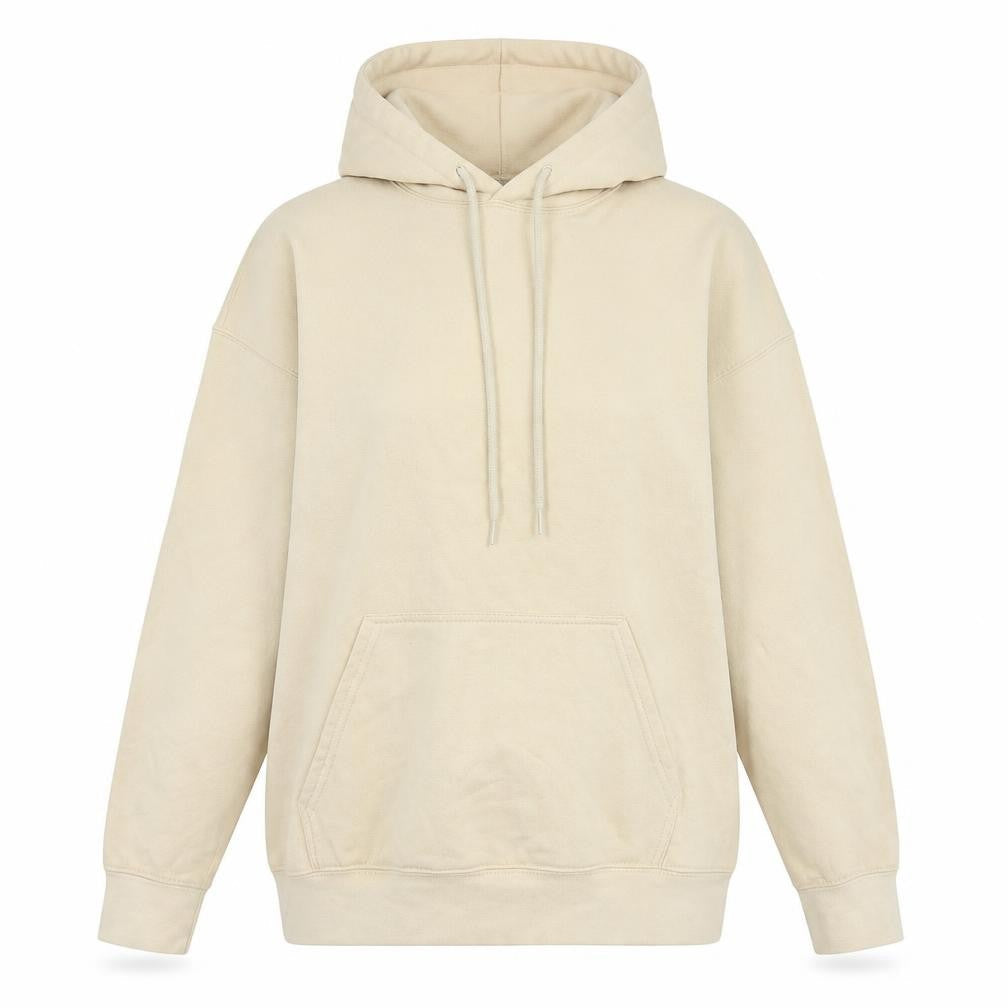 PRETTYLITTLETHING Women Beige Angel Energy Pullover Hoodie Size S