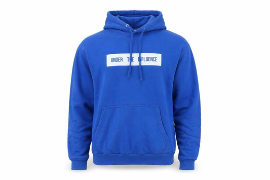 Stars & Stripes Mens Blue Pullover Hoodie L Graphic Print Cotton