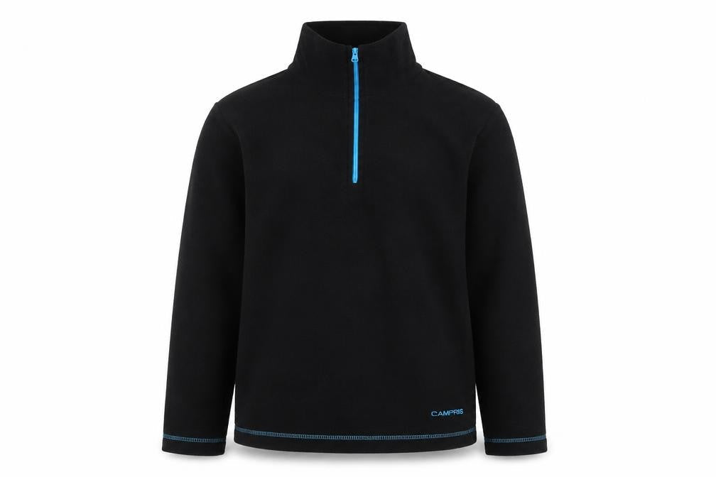 Campri Men's Black Fleece 1/4 Zip Pullover Sweatshirt M