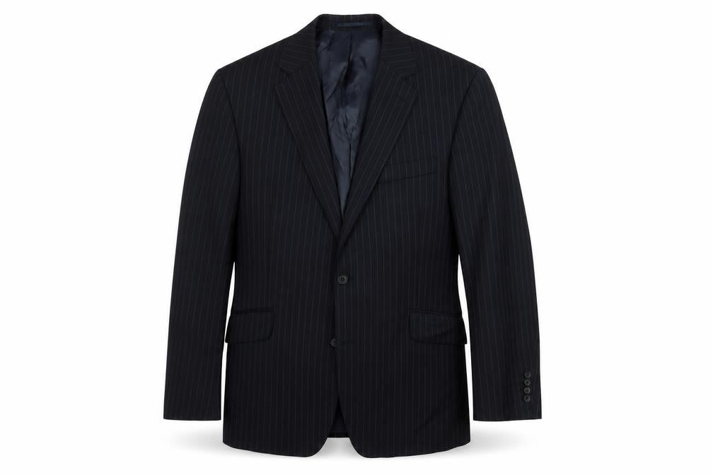 Austin Reed Men's Blue Wool Pinstripe Classic Suit Jacket