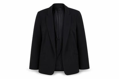 Oasis Women Black Size 12 Single-Breasted Notch Blazer Jacket