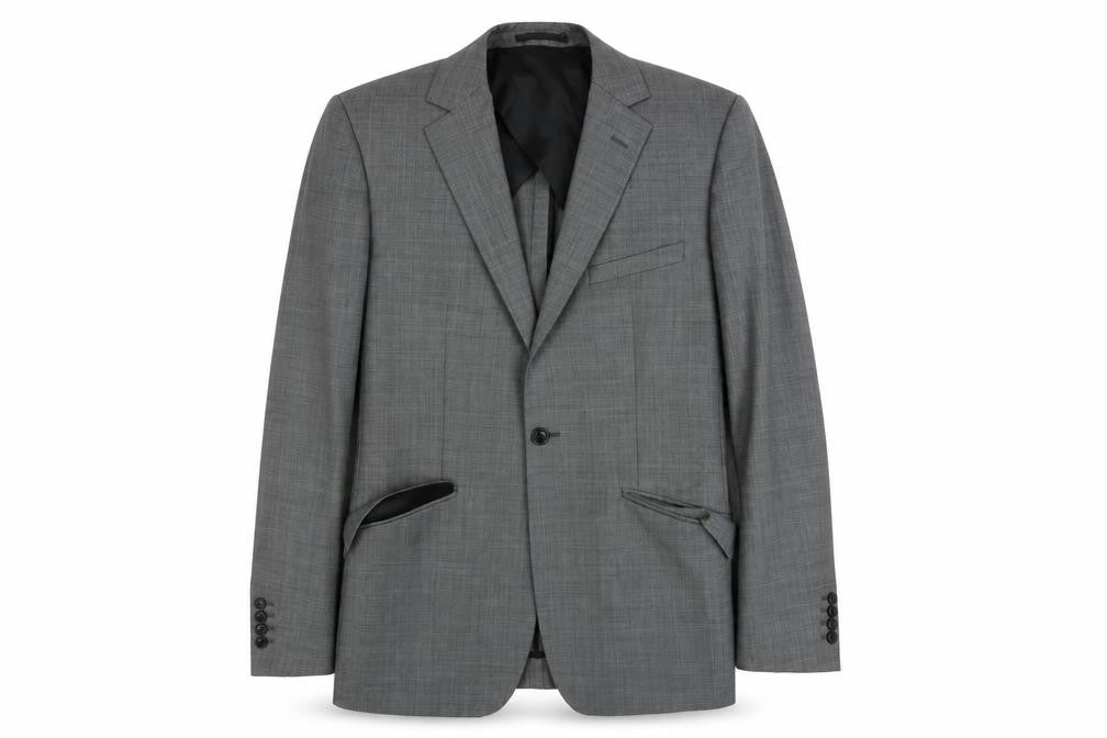 Reiss Men's Grey Check Wool Suit Jacket 36R Classic Formal