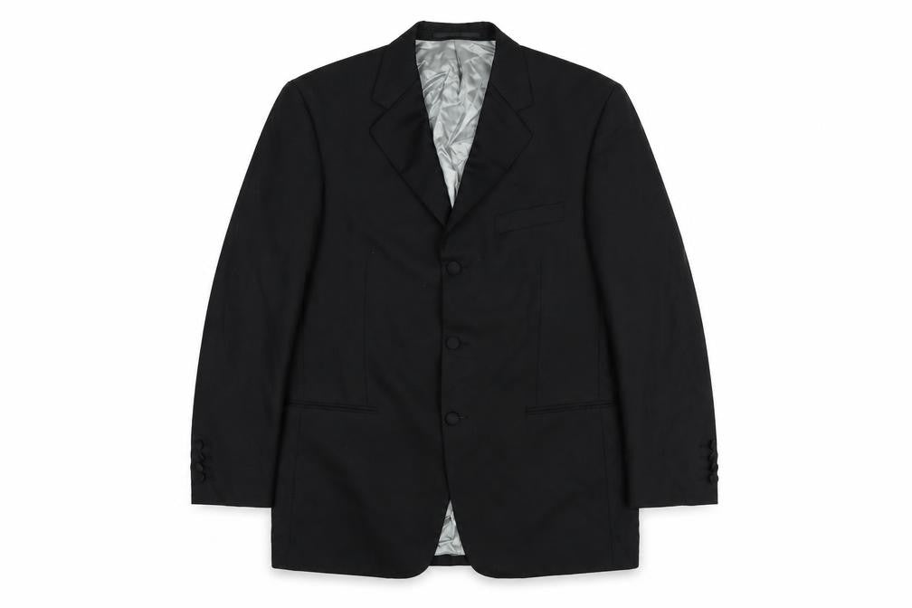 Allders Men's Black Wool Blend Classic Fit 40R Blazer Jacket
