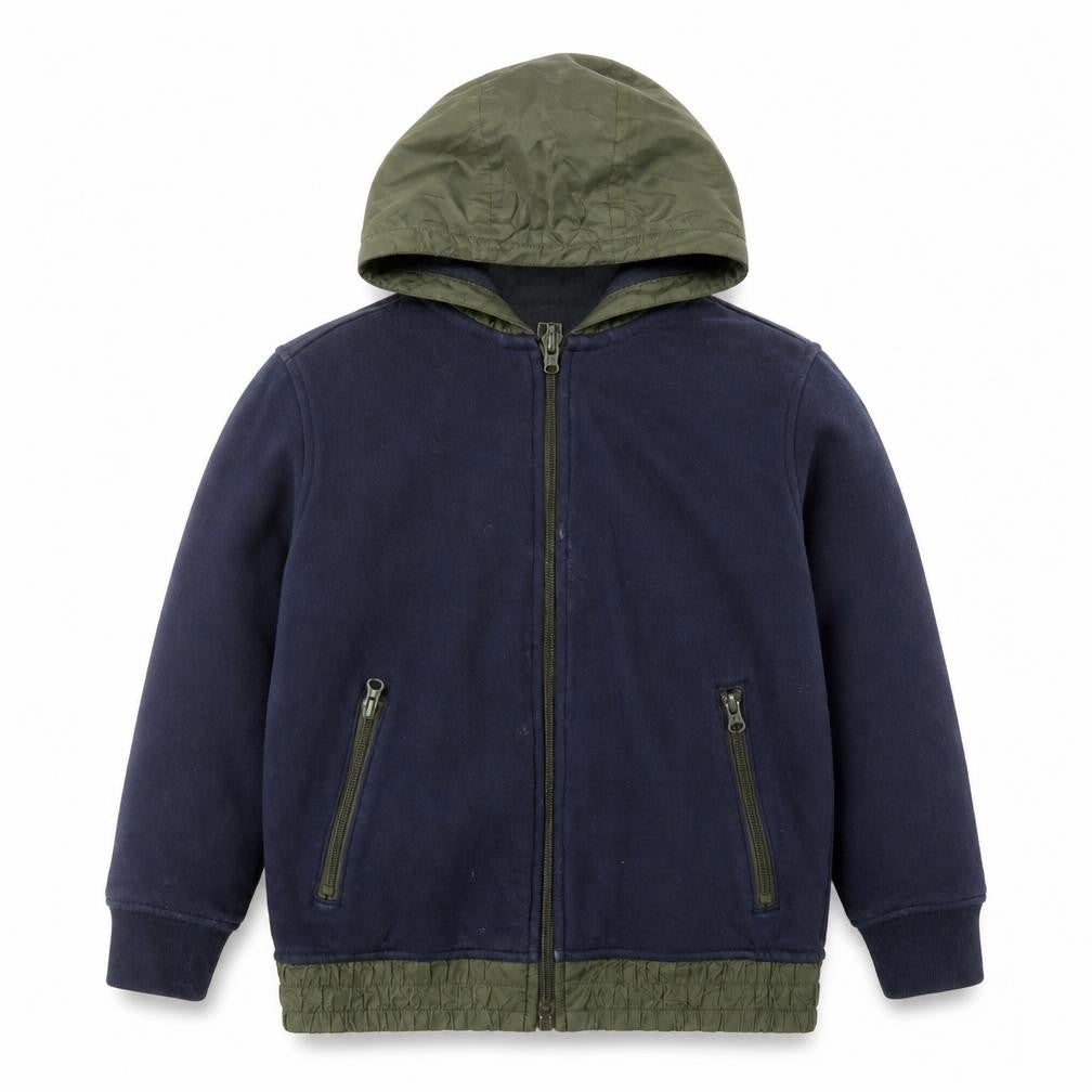 Gap Kids Boys Blue Hooded Full Zip Fleece Jacket 8-9 Years
