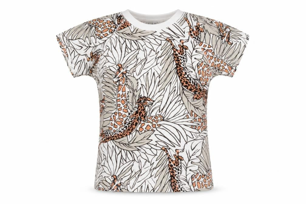 Honey Women's Multicoloured Animal Print Cotton T-Shirt XS