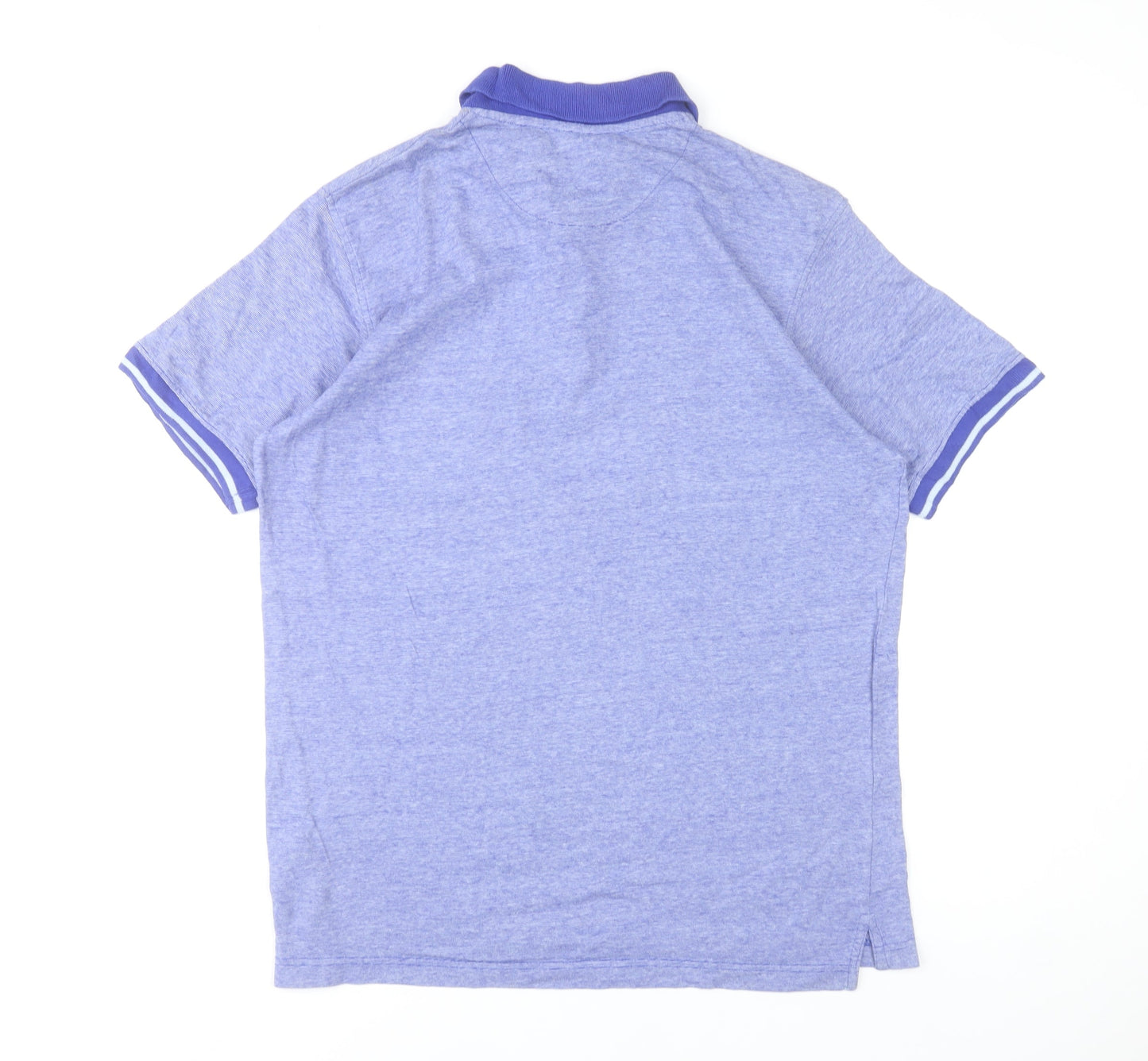 Pierre Cardin Men's Blue Cotton Short Sleeve Polo Shirt Size L
