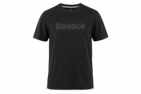 Reebok Men’s Black Cotton Crew Neck Short Sleeve Sports T-Shirt M