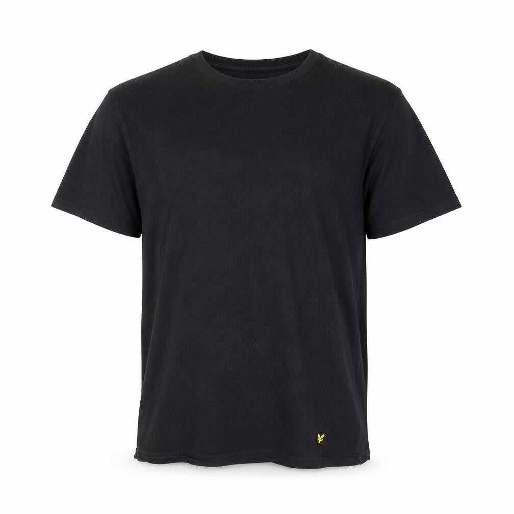 Lyle & Scott Men's Black M Regular Fit Cotton T-Shirt with Logo