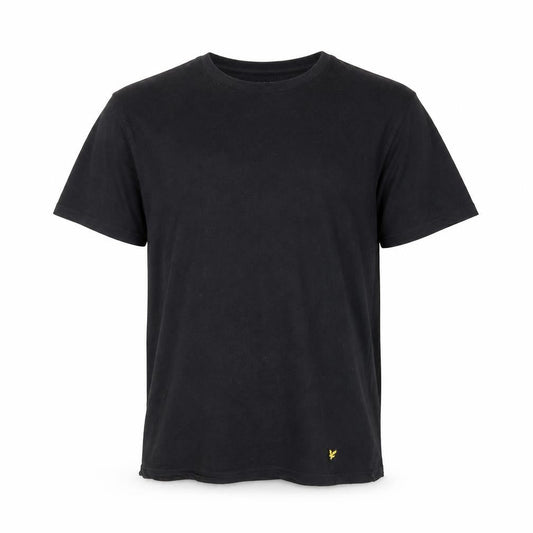 Lyle & Scott Men's Black M Regular Fit Cotton T-Shirt with Logo