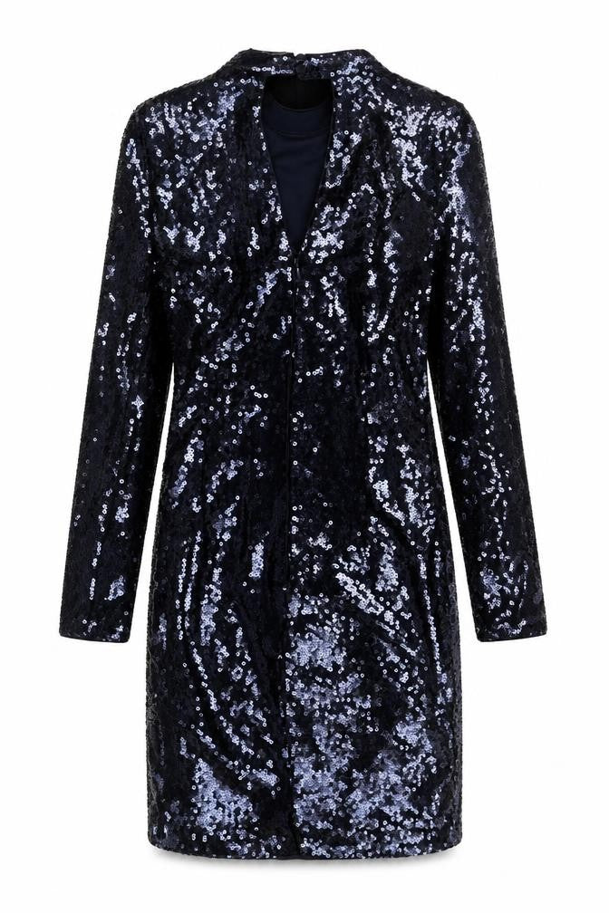 Marks & Spencer Women’s Petite Navy Sequin Bodycon Dress Size 6