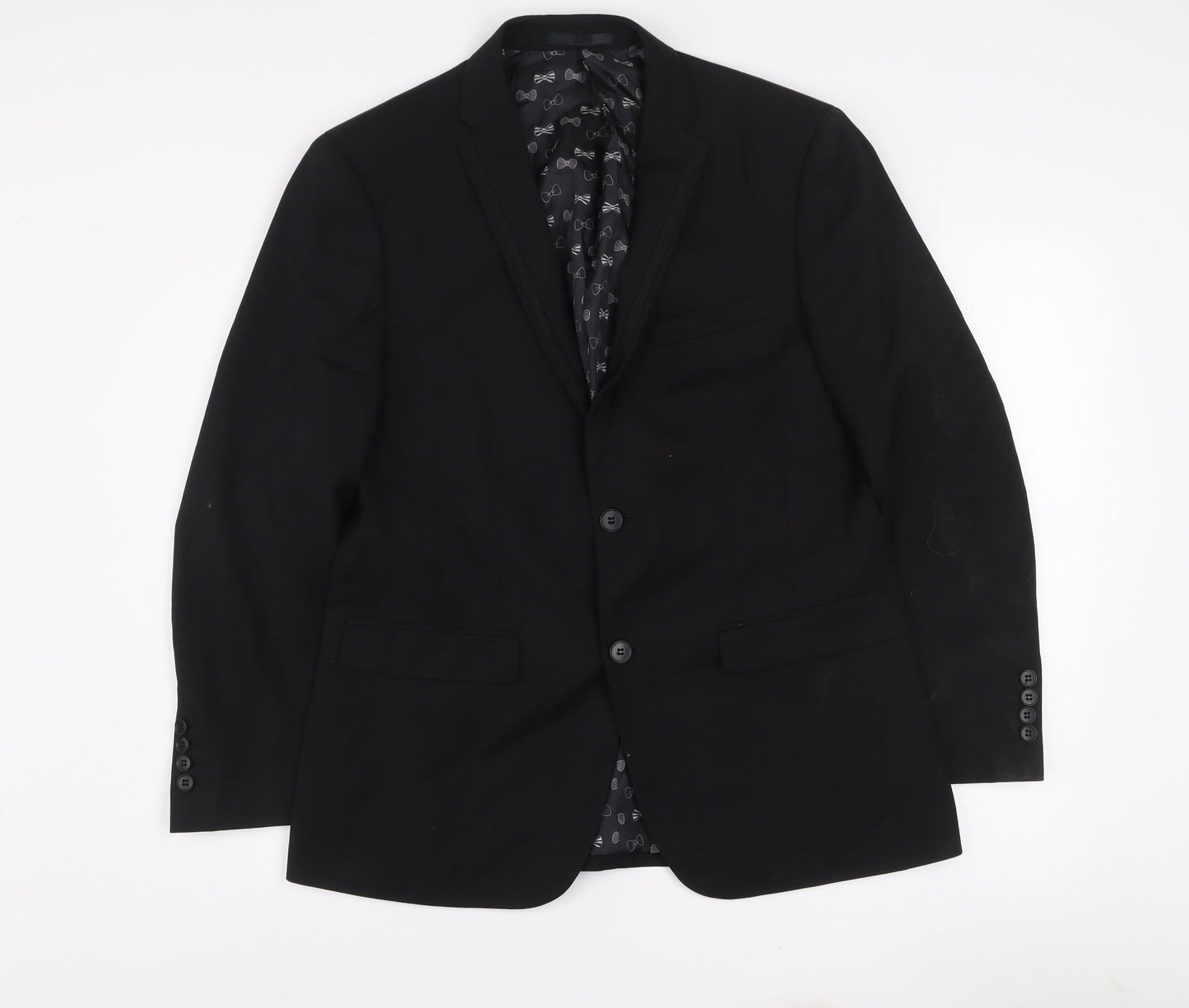 Marks and Spencer 1860 Limited Collection Men's Black 40R Slim Fit Two Button Shawl Lapel Blazer