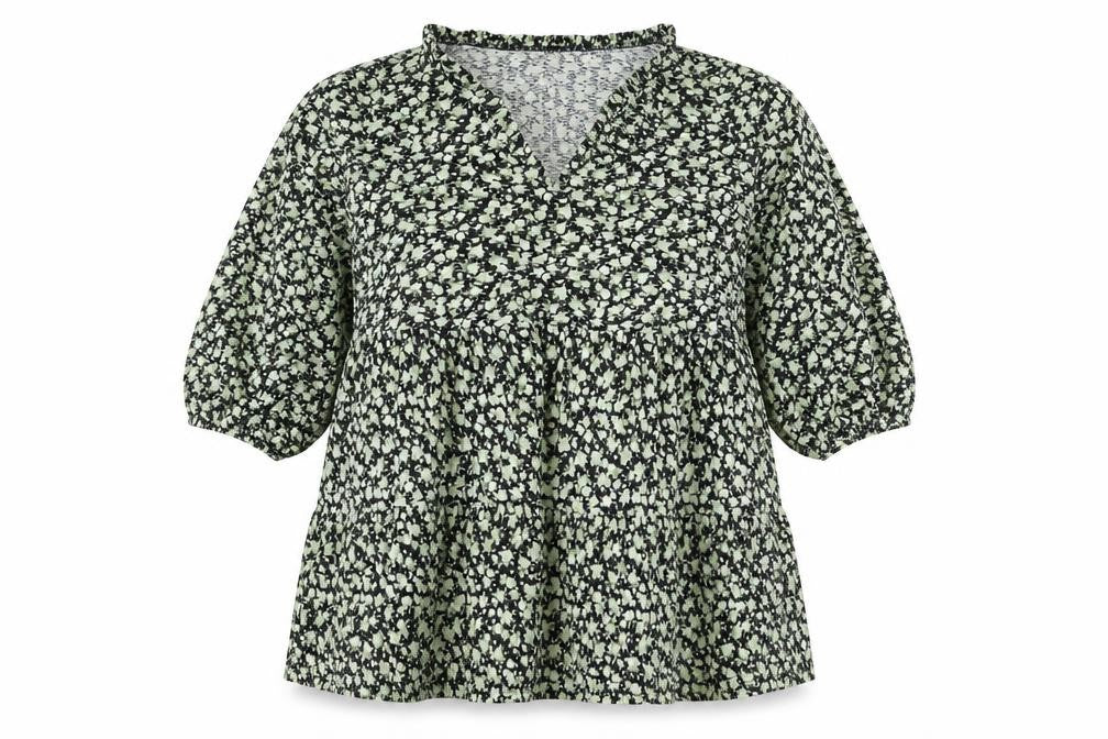ASOS Design Curve Green Floral Smocked A-Line Dress Size 18