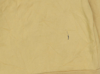 Brand and care label for Dunnes Mustard Attitude Sweatshirt women’s small cotton blend