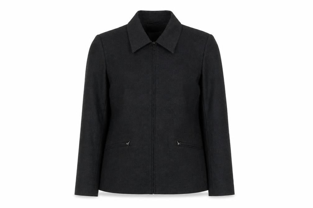 Next Women's Black Zip-Up Collared Blazer Jacket Size 12