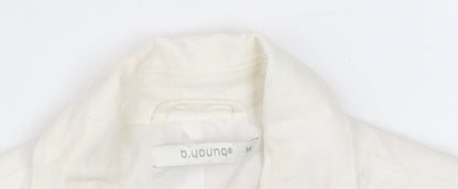 Additional view of b.young Women Ivory Linen Blend Tailored Blazer, size 10