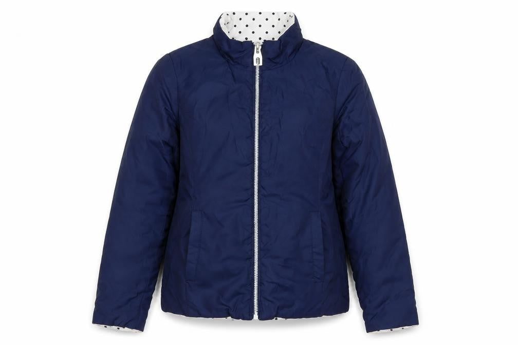 Nature Girls Blue 9-10 Years Puffer Jacket Lightweight Polyester Zip Front
