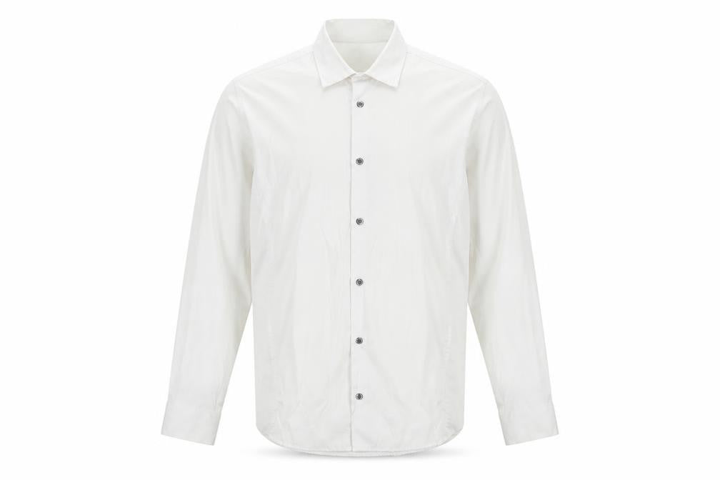 Tarocash Men's White Long Sleeve Button-Up Shirt Size L