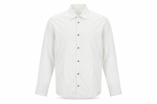 Tarocash Men's White Long Sleeve Button-Up Shirt Size L