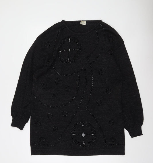 Betty Barclay Women's Black Beaded Pullover Jumper Size L