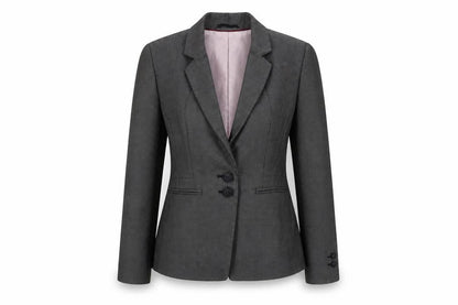 Next Petite Womens Grey Two-Button Blazer Jacket Size 10