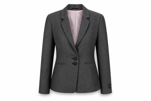 Next Petite Womens Grey Two-Button Blazer Jacket Size 10