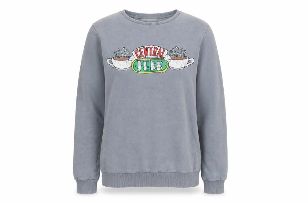 Friends Women's Grey Central Perk Sweatshirt Size 2XS