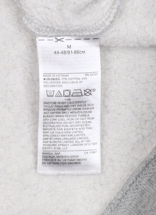 GAP Mens Grey & Khaki Crew Neck Logo Sweatshirt Size M