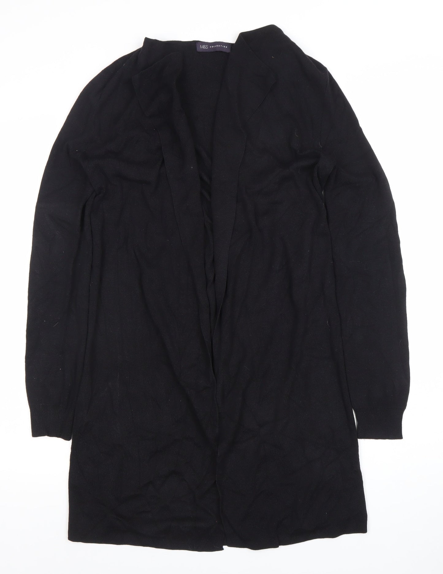 Marks and Spencer Women Black Small Lightweight Knit Cardigan