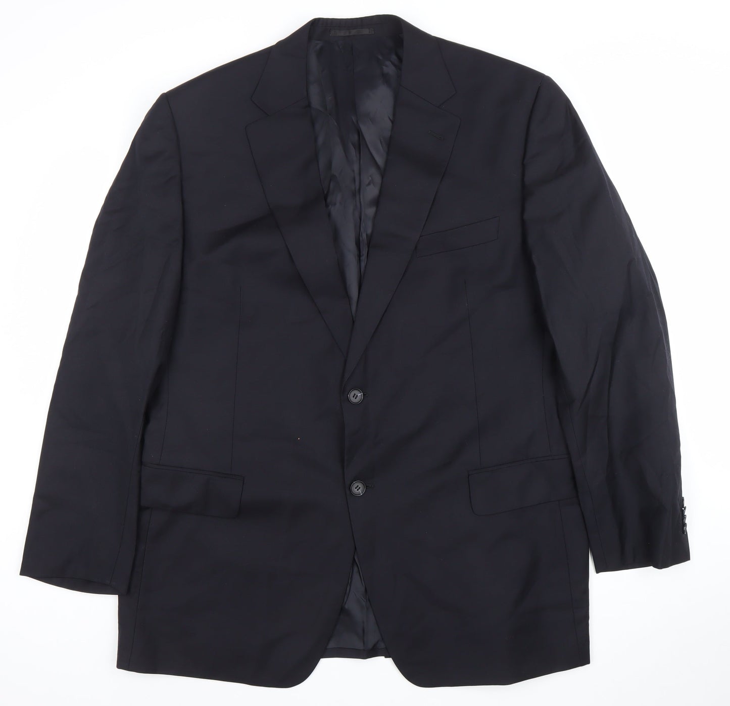 ASCONI Women's Black Wool Single-Breasted Trouser Suit Jacket Size 28