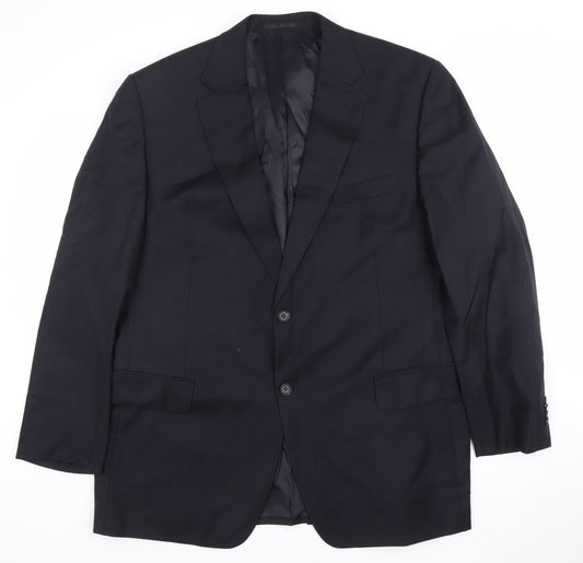 ASCONI Women's Black Wool Single-Breasted Trouser Suit Jacket Size 28