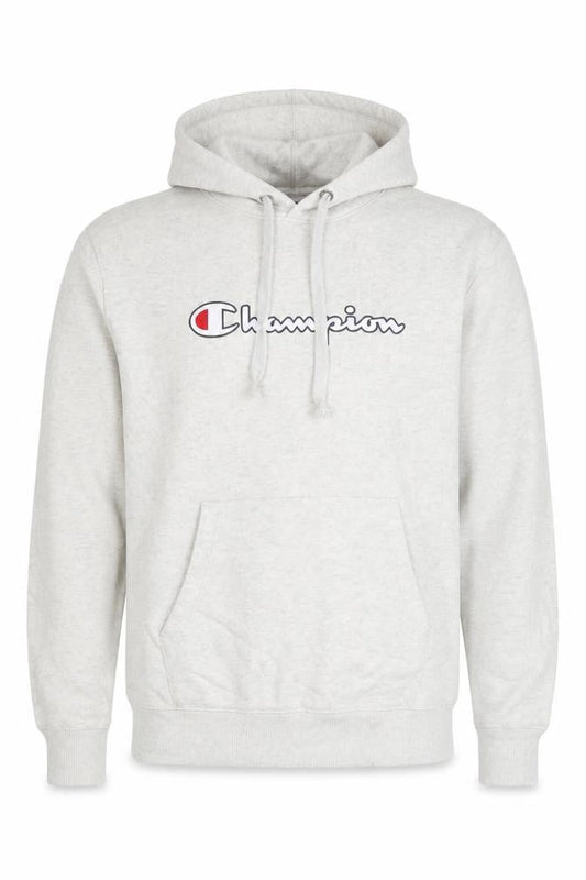 Champion Men's Grey Small Pullover Hoodie Logo Fleece Sweatshirt
