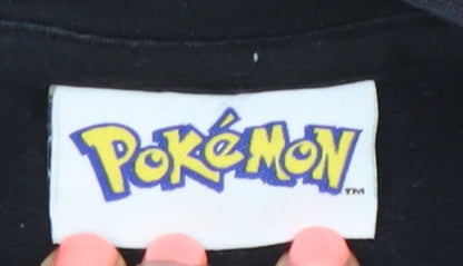 Preloved George Pokémon Boys Black Pikachu Pullover Hoodie 7-8 Years - Label