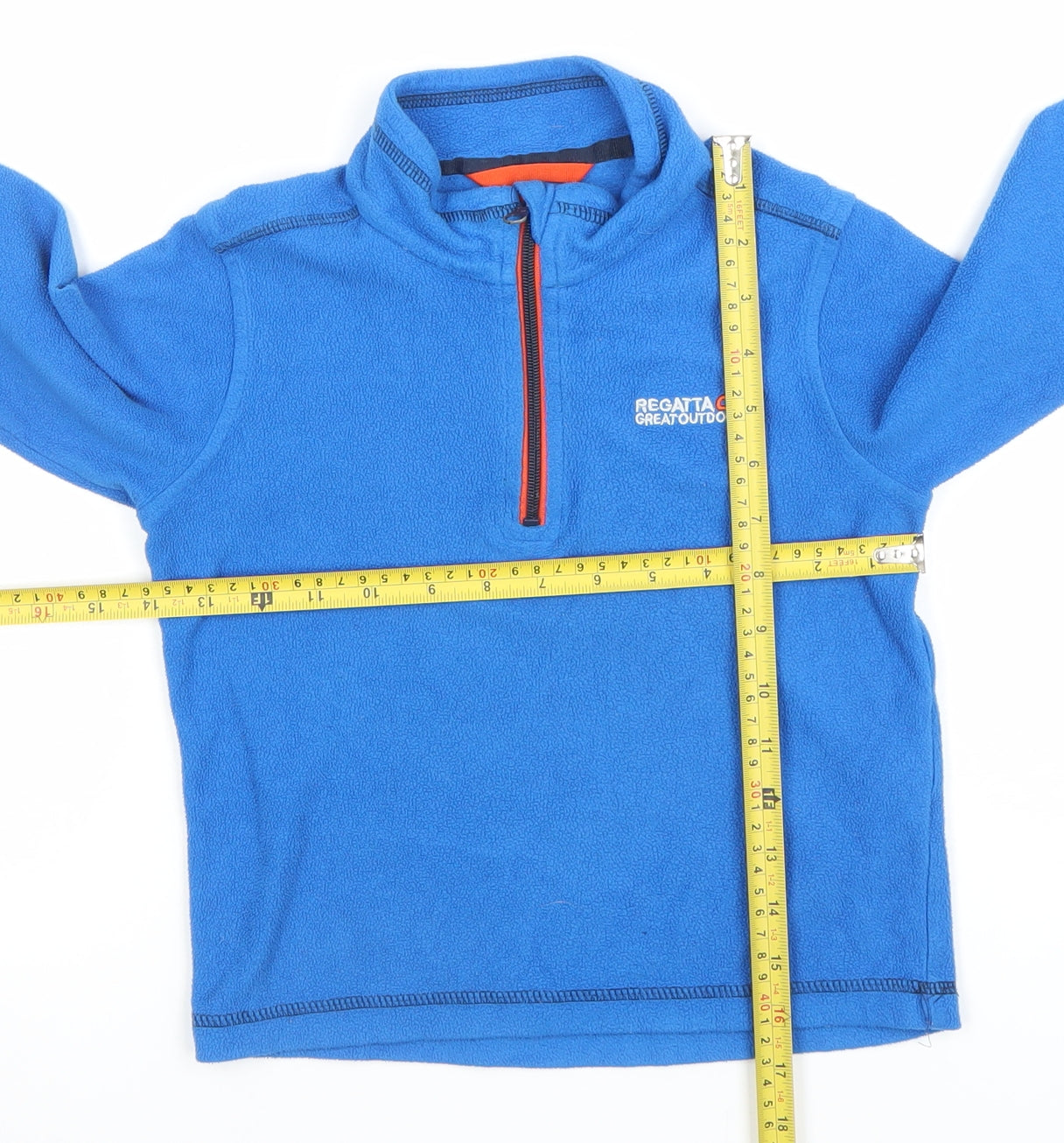 Regatta Boys Blue Fleece 1/2 Zip Hoodie Sweatshirt Size 5-6 Years