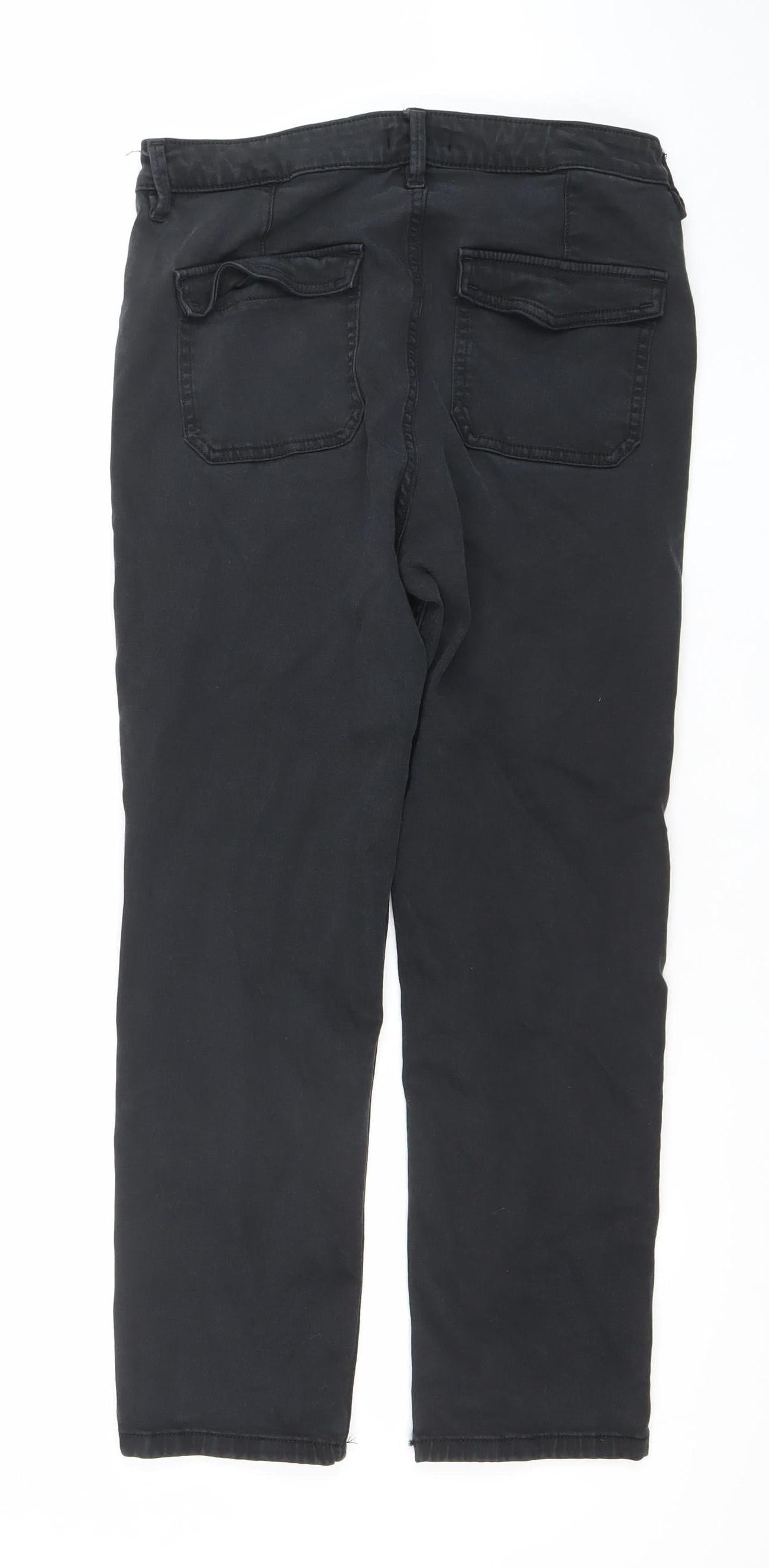F&F Women's Black Straight Stretch Jeans Size 12