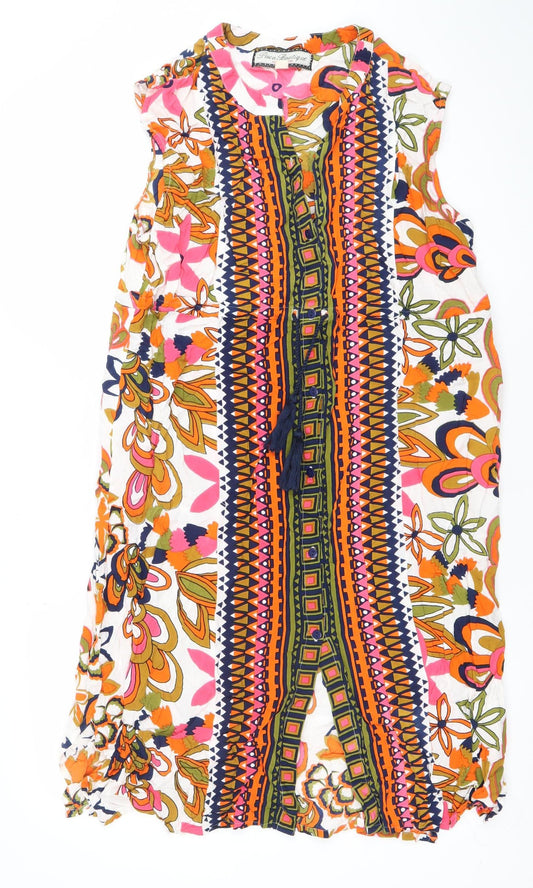 Grace Boutique Women’s Multicoloured Bohemian Midi Dress Size 14 Viscose