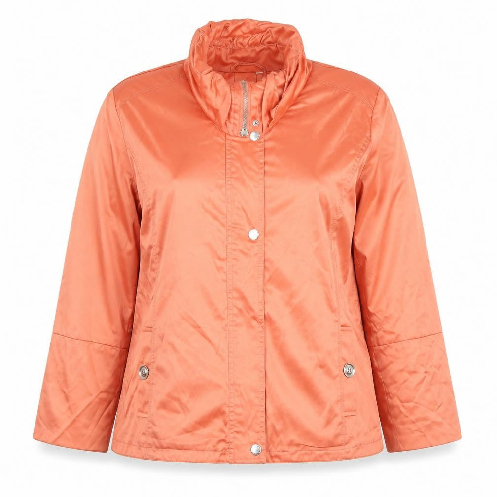 Paco Design Women's Orange XL Mid-Length Polyester Cotton Jacket