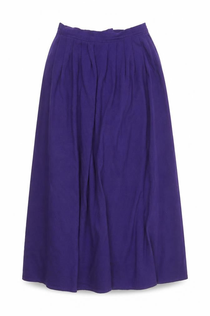 St. Bernard Womens Purple Pleated Acrylic Midi Skirt Size 12
