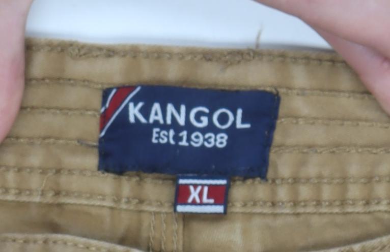 Kangol Men's Beige Chino Shorts XL Regular Fit Cotton Casual