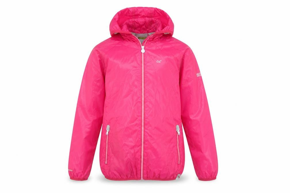 Regatta Girls Pink Hooded Windbreaker Jacket 11-12 Years Lightweight Outdoor