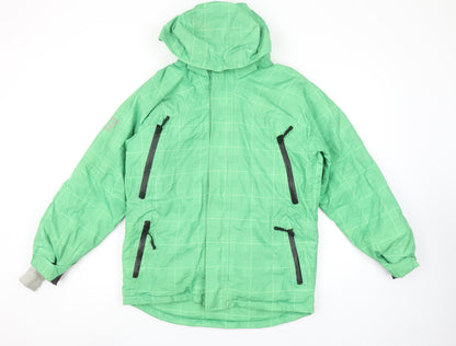 Shredz Green Waterproof Windproof Ski Jacket Teens Hooded 13-14 Years