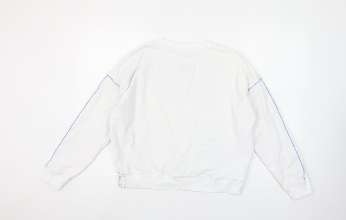 Jack Wills Women's White Crew Neck Pullover Sweatshirt UK 10