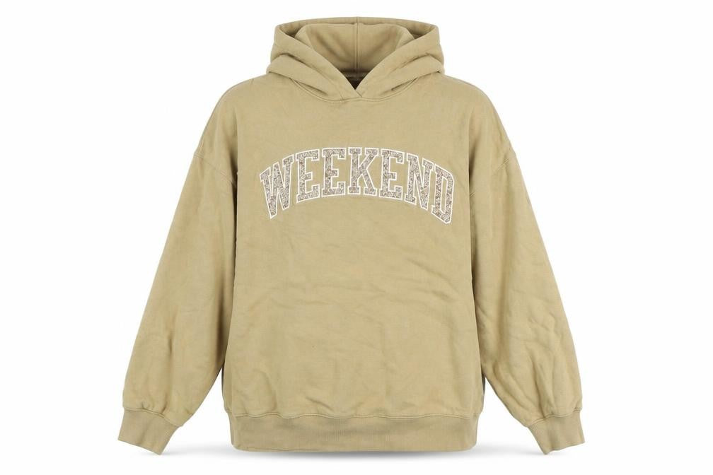 Marks & Spencer Women Beige 'Weekend' Pullover Hoodie Size L
