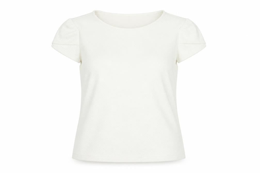 Dorothy Perkins Women’s Ivory Short Sleeve Stretch T-Shirt Size 14