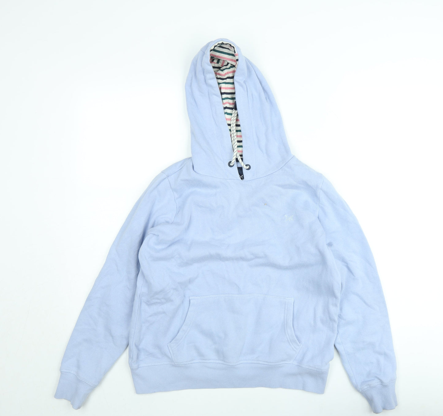 Crew Clothing Women’s Light Blue Cotton Pullover Hoodie Size 10