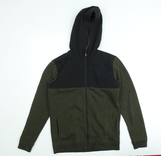 Marks and Spencer Teens Green Full Zip Hoodie Size 164 Hooded Sweatshirt