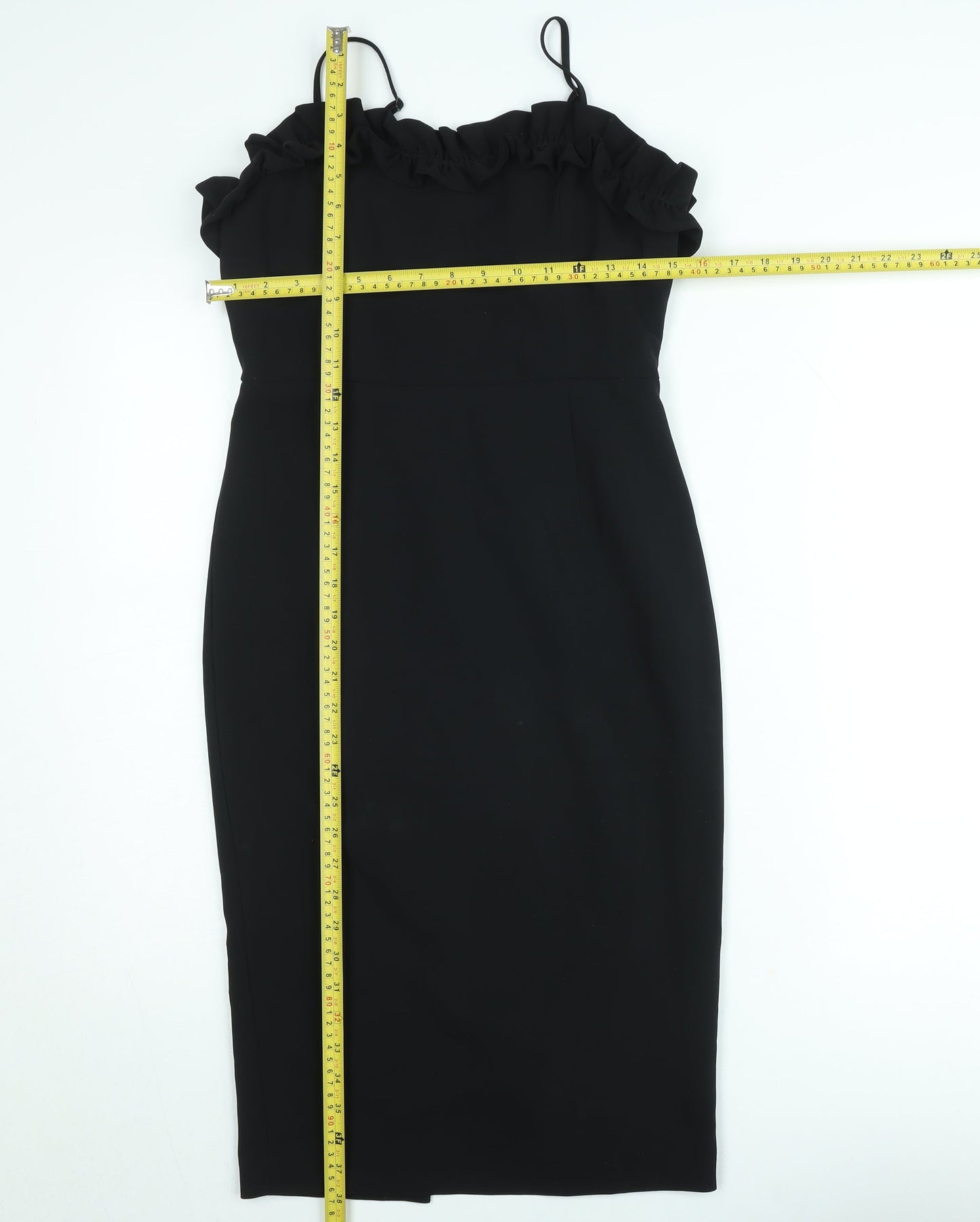 Savida Women's Black Bodycon Midi Dress Size S Off Shoulder